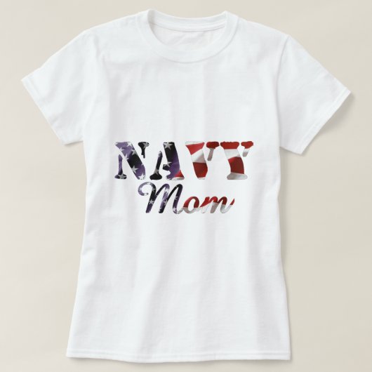 Amerikaanse vlag voor mam Navy T-shirt (Design voorkant)