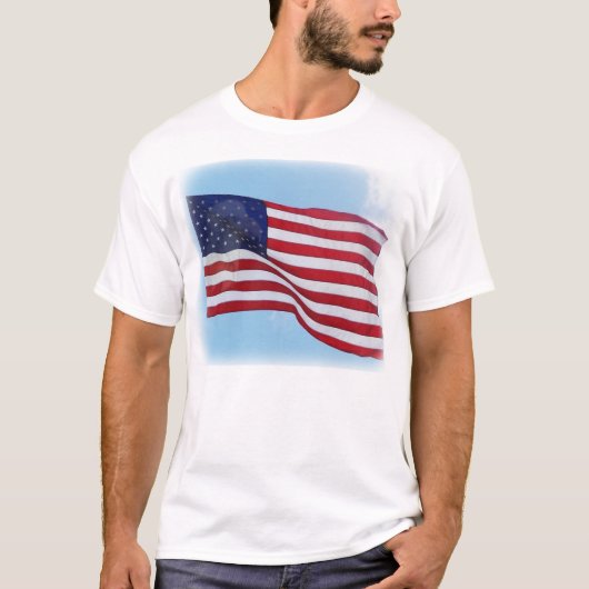 Amerikaanse vlag voor mannen t-shirt (Voorkant)