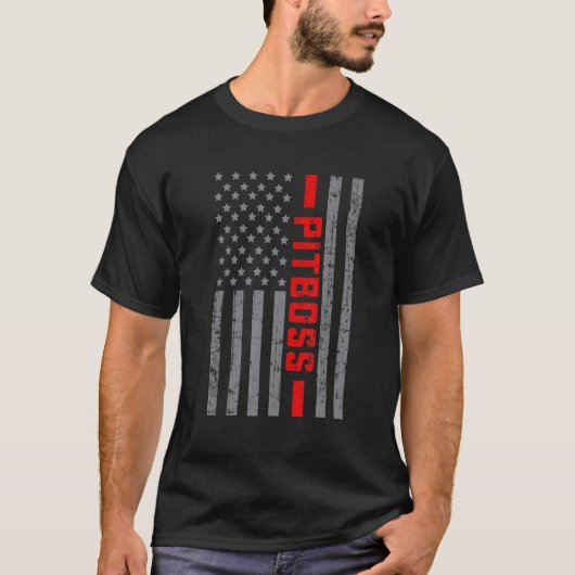 Amerikaanse vlag  voor mannen vader t-shirt (Voorkant)