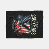 Amerikaanse vlag voor mannen vrouwen 4 juli fleece deken (Voorkant (Horizontaal))