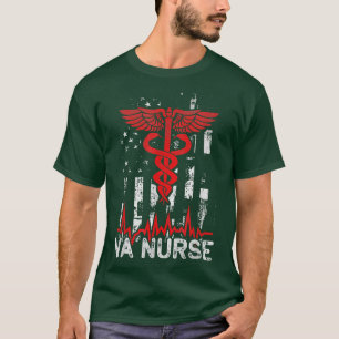 Amerikaanse vlag voor medisch personeel VA Nurse T T-shirt
