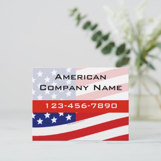 Amerikaanse vlag voor moderne golving briefkaart (Staand voorkant)