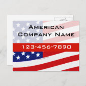 Amerikaanse vlag voor moderne golving briefkaart (Voorkant / Achterkant)