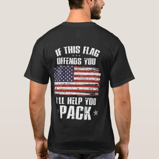 Amerikaanse vlag voor openbaarmaking, als je aanst t-shirt (Achterkant)