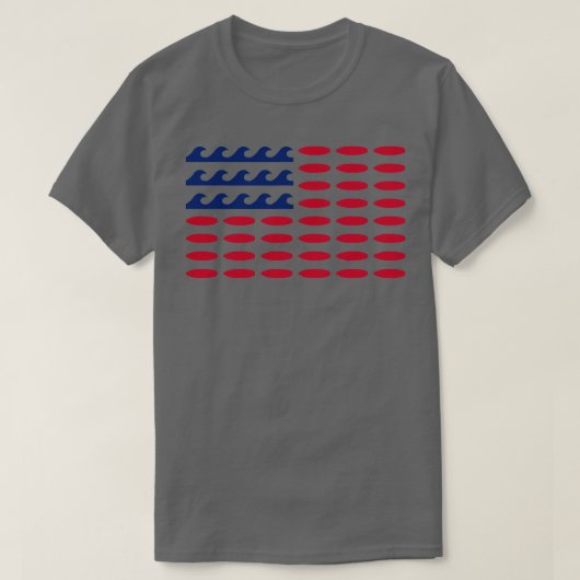 Amerikaanse vlag voor overlooplappen t-shirt (Design voorkant)