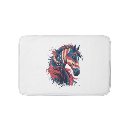 Amerikaanse vlag voor paarden badmat (Voorkant)