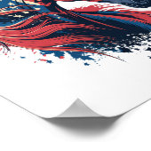 Amerikaanse vlag voor paarden poster (Hoek)