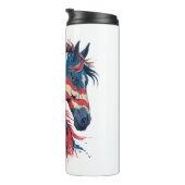 Amerikaanse vlag voor paarden thermosbeker (Geroteerd rechts)
