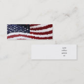 Amerikaanse vlag voor papiermachines mini visitekaartje (Voorkant / Achterkant)