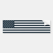 Amerikaanse vlag voor patriottisch zwart-wit bumpersticker (Voorkant)