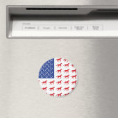 Amerikaanse vlag voor patriottische paarden magneet (Insitu (Vaatwasser))