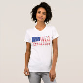 Amerikaanse vlag voor patriottische paarden t-shirt (Voorkant volledig)