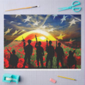 Amerikaanse vlag voor patriottische soldaten tissuepapier (Craft)