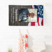 Amerikaanse vlag voor politiebeambte spandoek (Insitu)