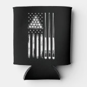 Amerikaanse vlag voor poolspeler blikjeskoeler (Voorkant)