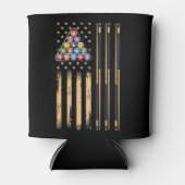 Amerikaanse vlag voor poolspeler blikjeskoeler (Voorkant)