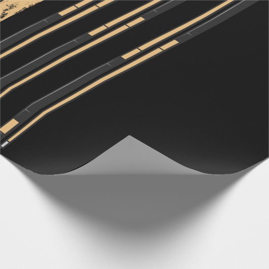 Amerikaanse vlag voor poolspeler cadeaupapier (Hoek)