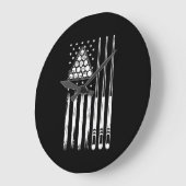 Amerikaanse vlag voor poolspeler grote klok (Hoek)