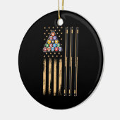 Amerikaanse vlag voor poolspeler keramisch ornament (Links)