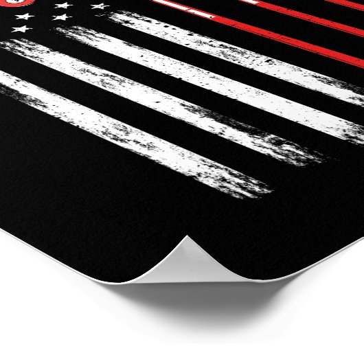 Amerikaanse vlag voor poolspeler poster (Hoek)