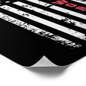 Amerikaanse vlag voor postdoctorale postdienst na  poster (Hoek)