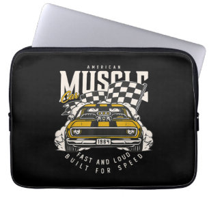Amerikaanse vlag voor racegebruik Laptop Sleeve
