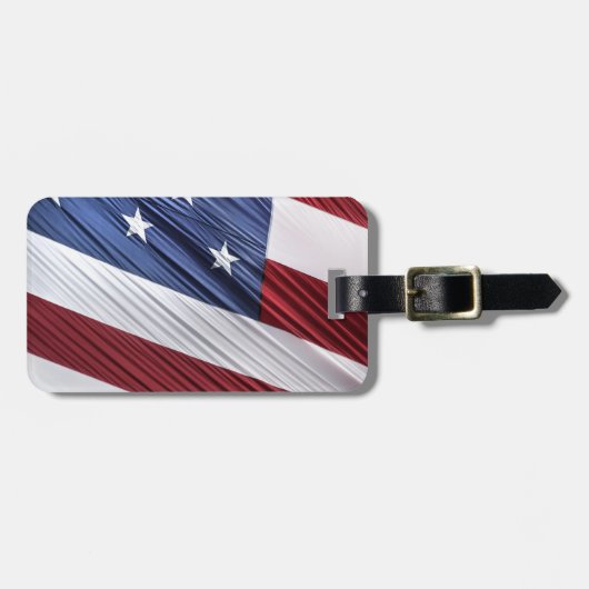 Amerikaanse vlag voor rode, witte en blauwe Amerik Bagagelabel (Voorkant horizontaal)