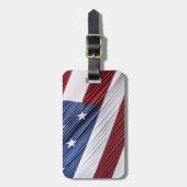 Amerikaanse vlag voor rode, witte en blauwe Amerik Bagagelabel (Voorkant verticaal)