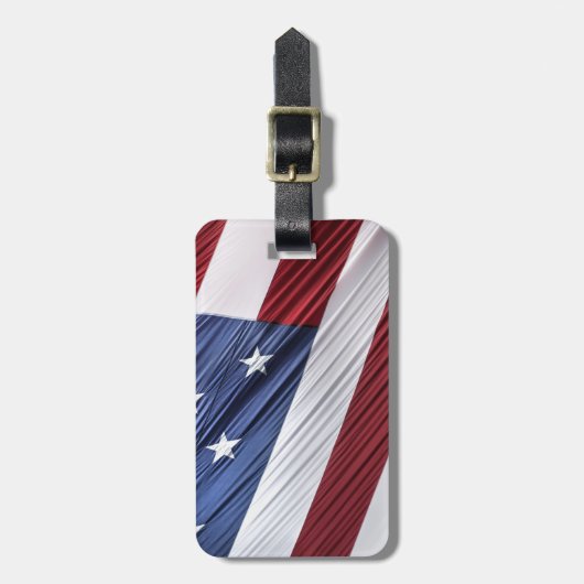 Amerikaanse vlag voor rode, witte en blauwe Amerik Bagagelabel (Voorkant verticaal)