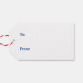 Amerikaanse vlag voor rode, witte en blauwe Amerik Cadeaulabel (Achterkant Horizontaal)