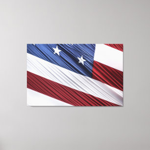 Amerikaanse vlag voor rode, witte en blauwe Amerik Canvas Afdruk