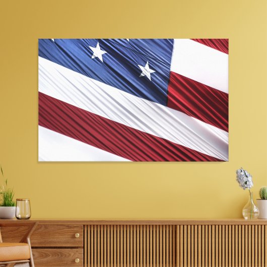 Amerikaanse vlag voor rode, witte en blauwe Amerik Canvas Afdruk (Insitu (Woonkamer))
