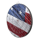 Amerikaanse vlag voor rode, witte en blauwe Amerik Dartbord (Voorkant Rechts)