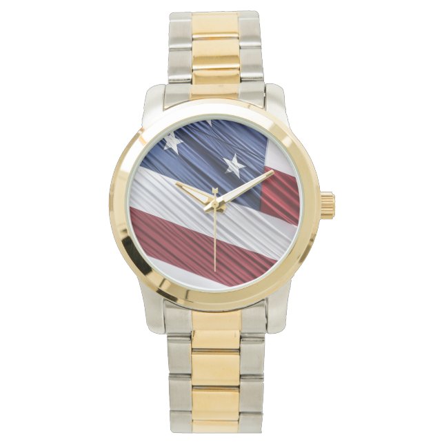 Amerikaanse vlag voor rode, witte en blauwe Amerik Horloge (Voorkant)