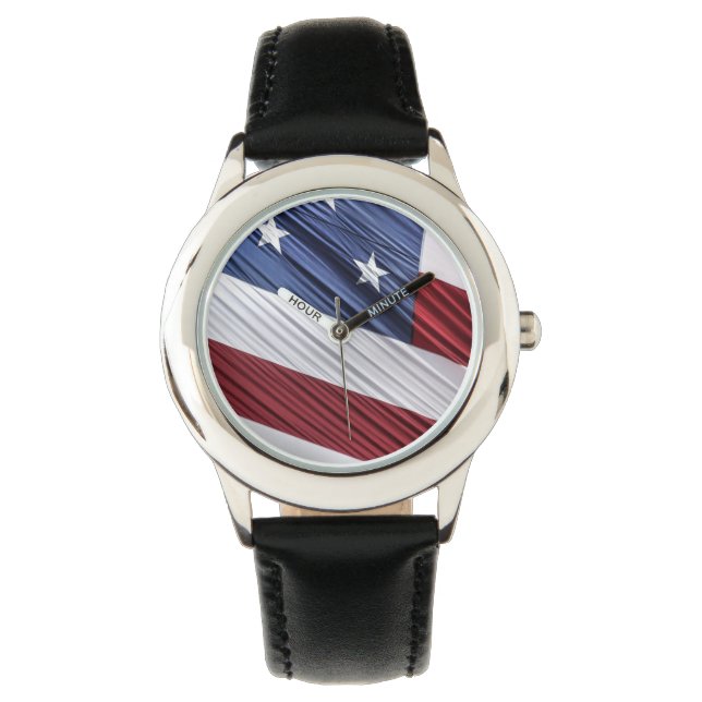Amerikaanse vlag voor rode, witte en blauwe Amerik Horloge (Voorkant)