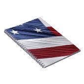 Amerikaanse vlag voor rode, witte en blauwe Amerik Notitieboek (Rechterzijde)