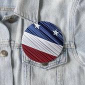 Amerikaanse vlag voor rode, witte en blauwe Amerik Ronde Button 4,0 Cm (In situ)