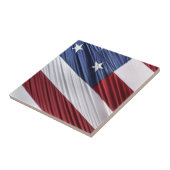 Amerikaanse vlag voor rode, witte en blauwe Amerik Tegeltje (Zijkant)