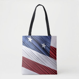 Amerikaanse vlag voor rode, witte en blauwe Amerik Tote Bag