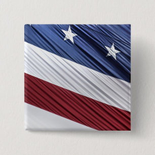 Amerikaanse vlag voor rode, witte en blauwe Amerik Vierkante Button 5,1 Cm