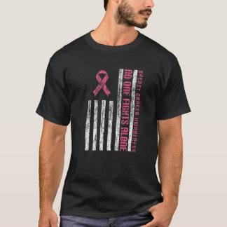 Amerikaanse vlag voor roze koolstofborst t-shirt