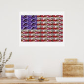 Amerikaanse vlag voor soldaten poster (Keuken)