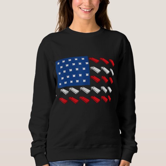 Amerikaanse vlag voor speler Drink team Trui (Voorkant)