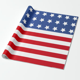 Amerikaanse vlag voor sterren en staven cadeaupapier