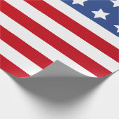 Amerikaanse vlag voor sterren en staven cadeaupapier (Hoek)