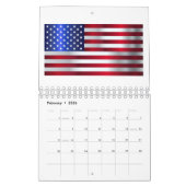 Amerikaanse vlag voor sterren en staven kalender (Feb 2026)