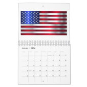 Amerikaanse vlag voor sterren en staven kalender (Jan 2026)