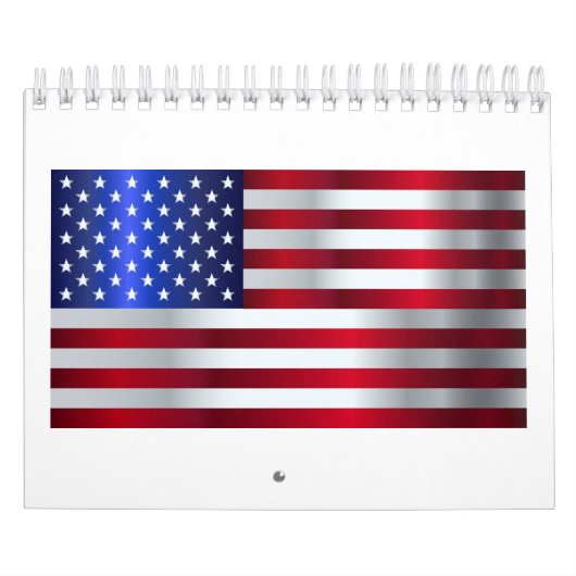 Amerikaanse vlag voor sterren en staven kalender (Hoes)