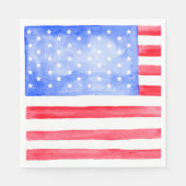 Amerikaanse vlag voor sterren en strips servet (Voorkant)