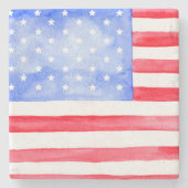 Amerikaanse vlag voor sterren en strips stenen onderzetter (Voorkant)